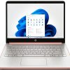 HP 14 Laptop Intel N150 4GB RAM 128GB UFS Rose Gold-1