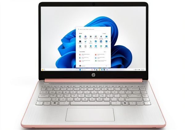 HP 14 Laptop Intel N150 4GB RAM 128GB UFS Rose Gold-1