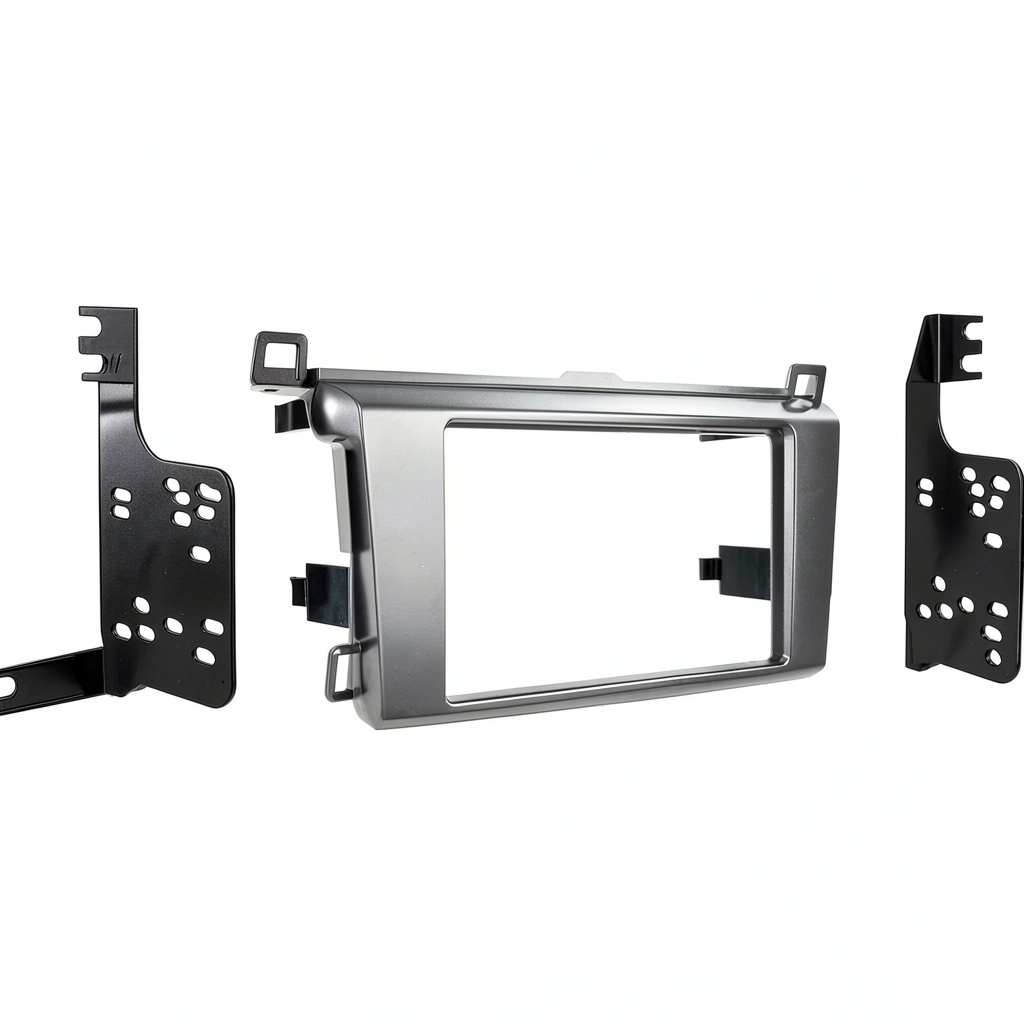 Toyota RAV4 dash kit installed in vehicle dashboard